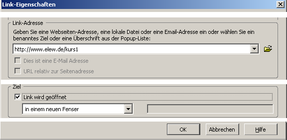 Link-Dialog