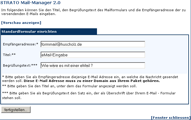 Standardform 1